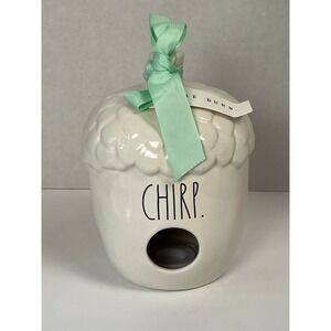 Rae Dunn Chirp Birdhouse Acorn‎ Shaped Spring Decor Ceramic